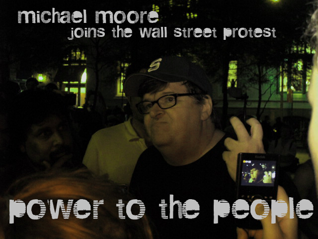 Michael Moore joins the Wall St. Protest